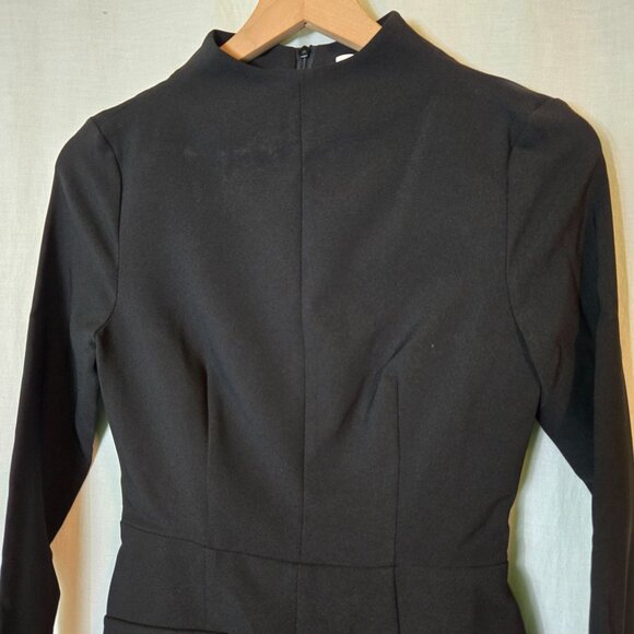 Commense Dress womens XS Black long-sleeve Mini mock-neck NWT - Picture 6 of 7